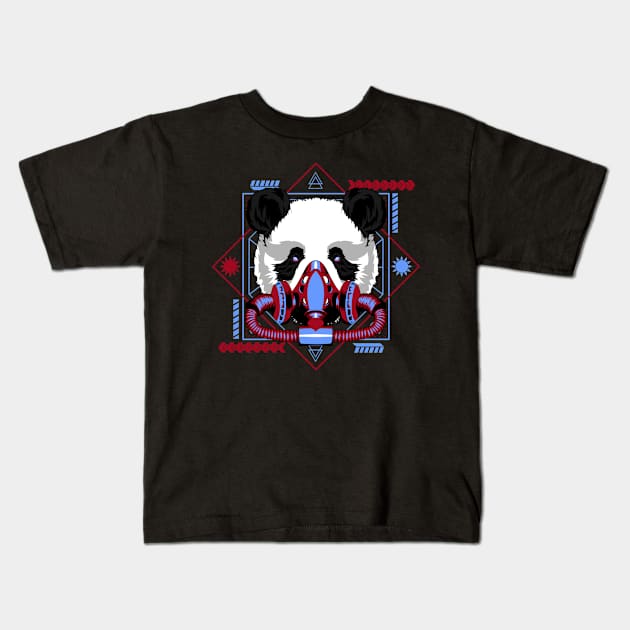 panda galaxy Kids T-Shirt by SHINIGAMII